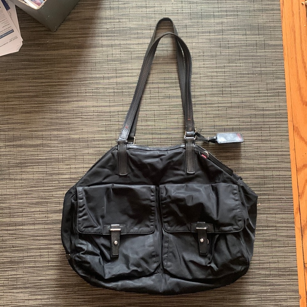 Tumi Black Big Pocketed Totebag
